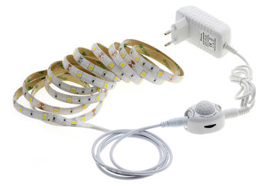 Porcellana Riscaldi il corredo bianco della luce di striscia della camera da letto LED con CC impermeabile 12V del sensore di moto 5050 fornitore
